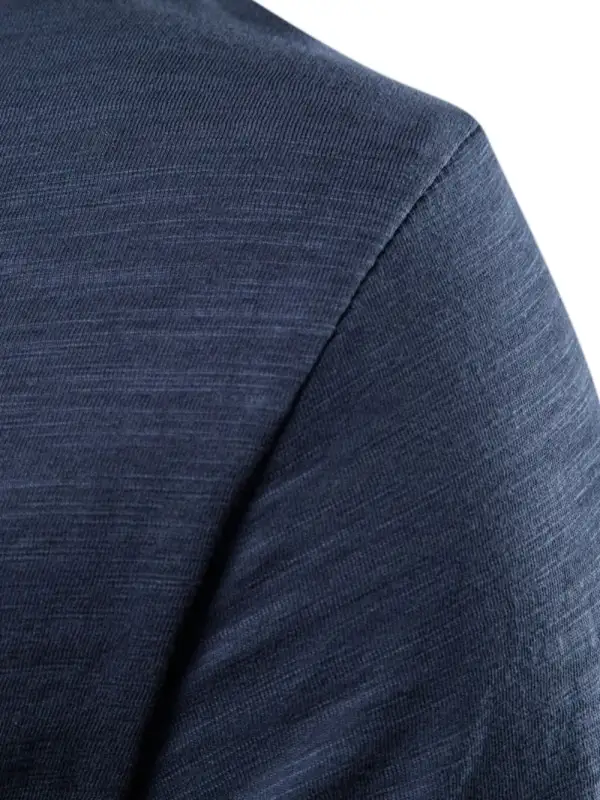Button Detail Crew Neck Short Sleeve Tee