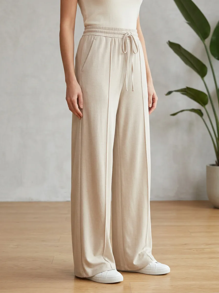 Drawstring Casual Casual Wide Leg Pants