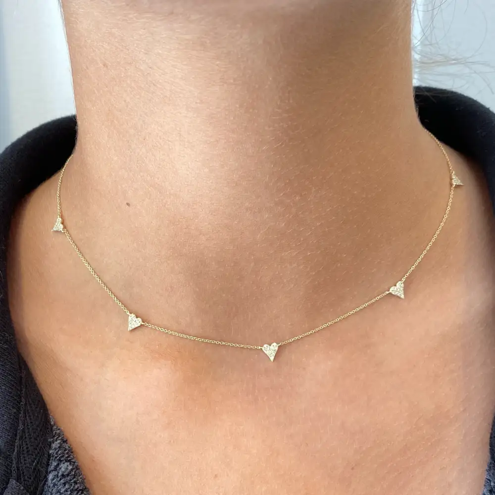 Classic Detailed Heart Diamond Necklace