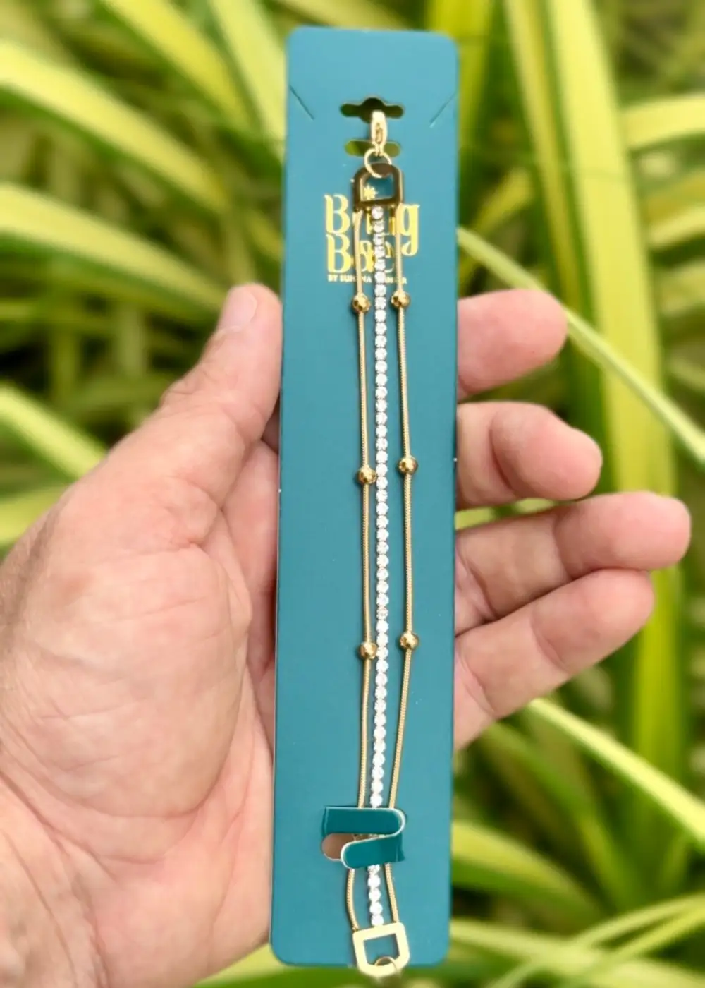 Crystal Line Layered Bracelet