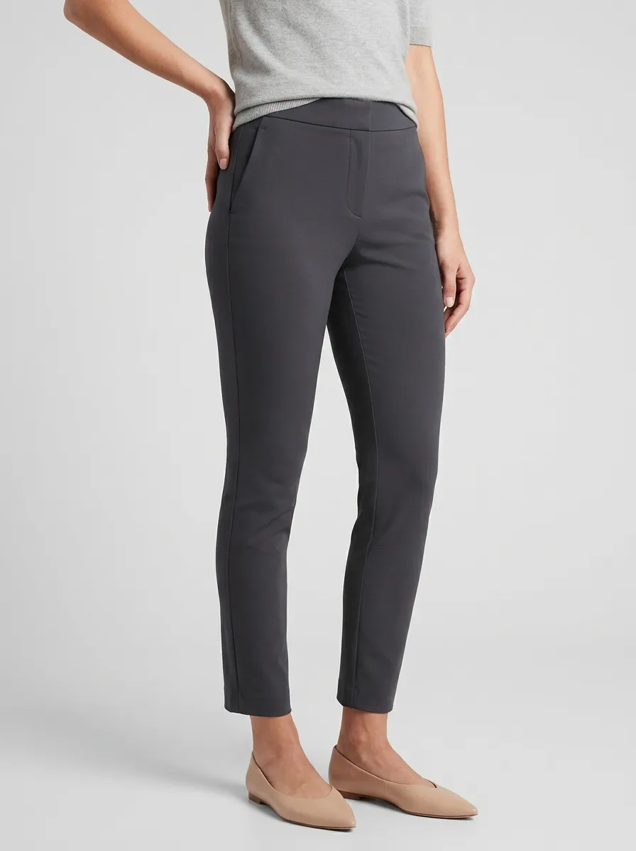 Mid-Rise Stretch Business-Casual Women's Stretch Mid-Rise Pants