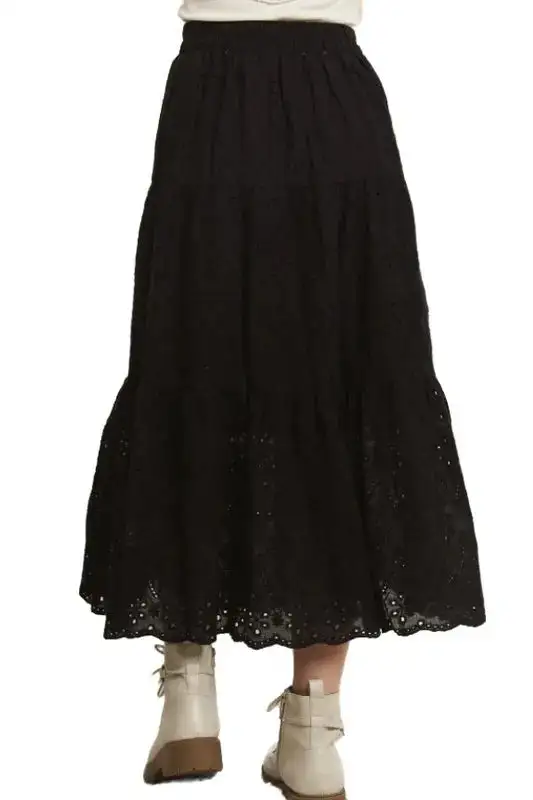 Tiered Midi Skirt
