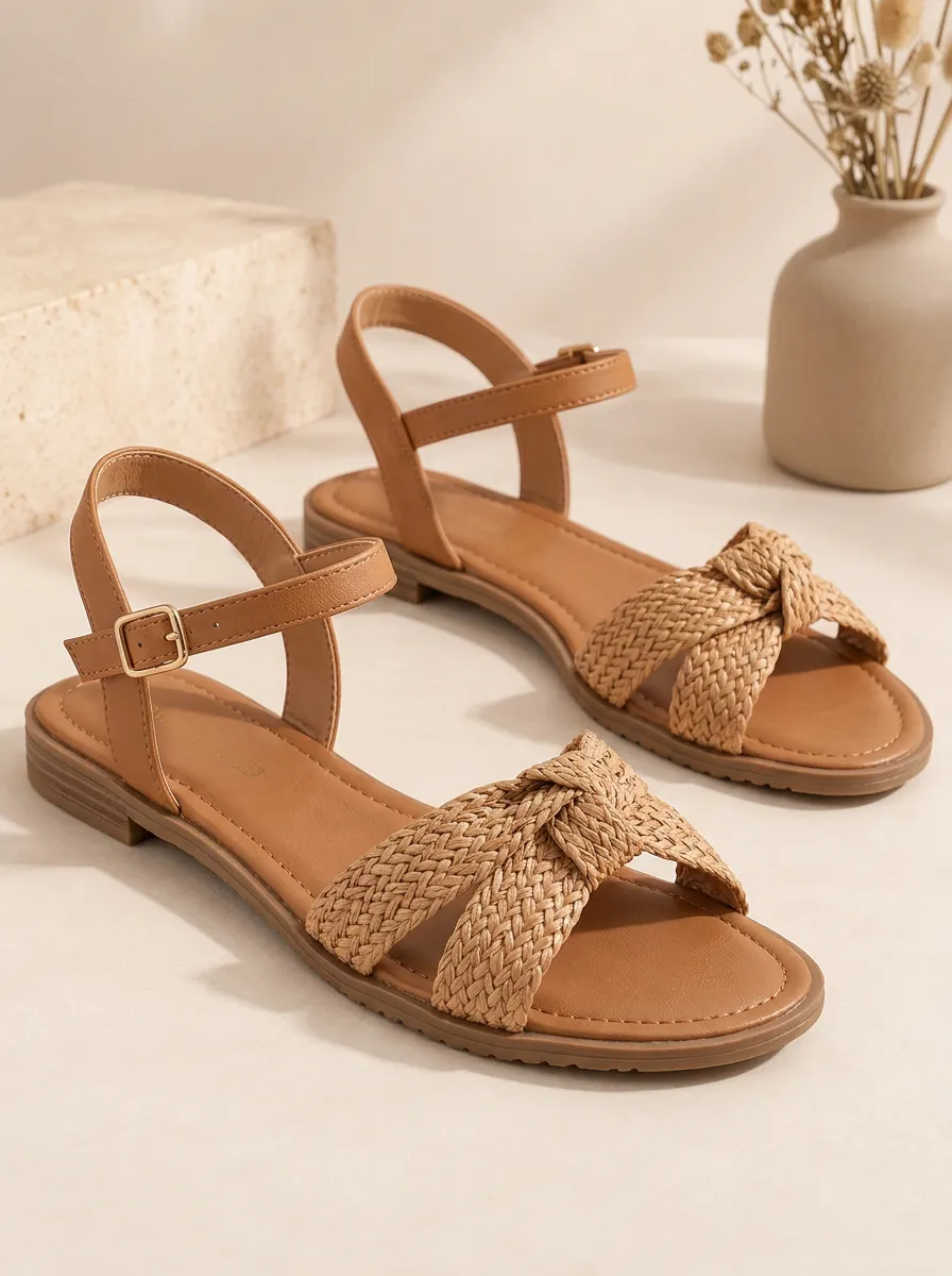Women's Braided Relaxed Flat Sandals