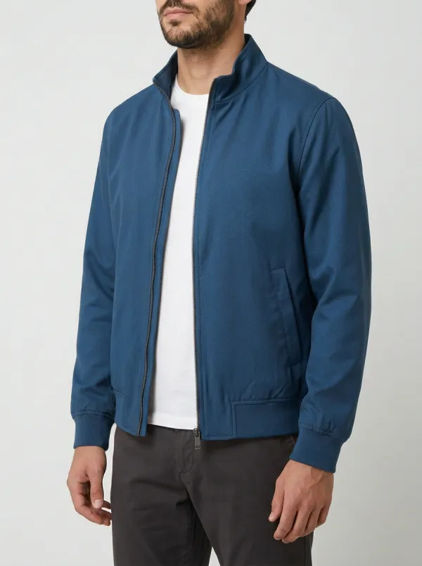 Solid Color Zip Denim Jacket