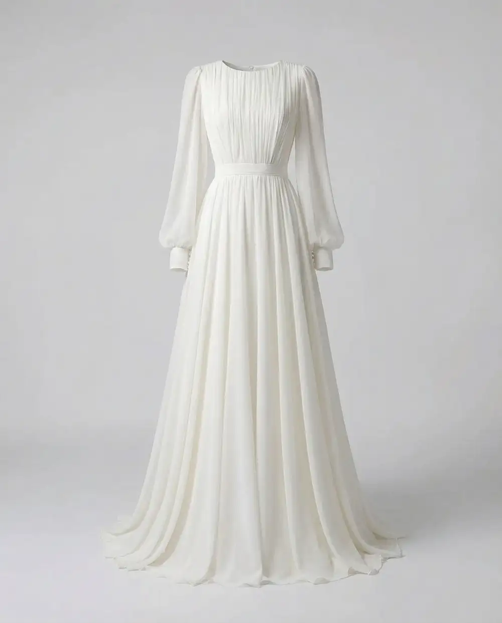 Women's A-Line Chiffon Pleated Bridal Dress