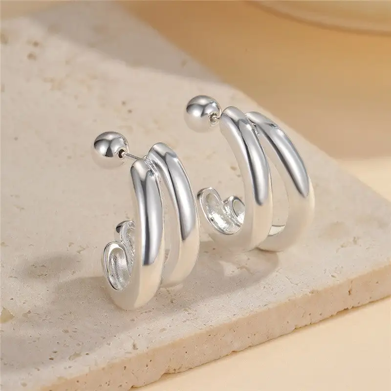 Double Hoop Sculptural arrings