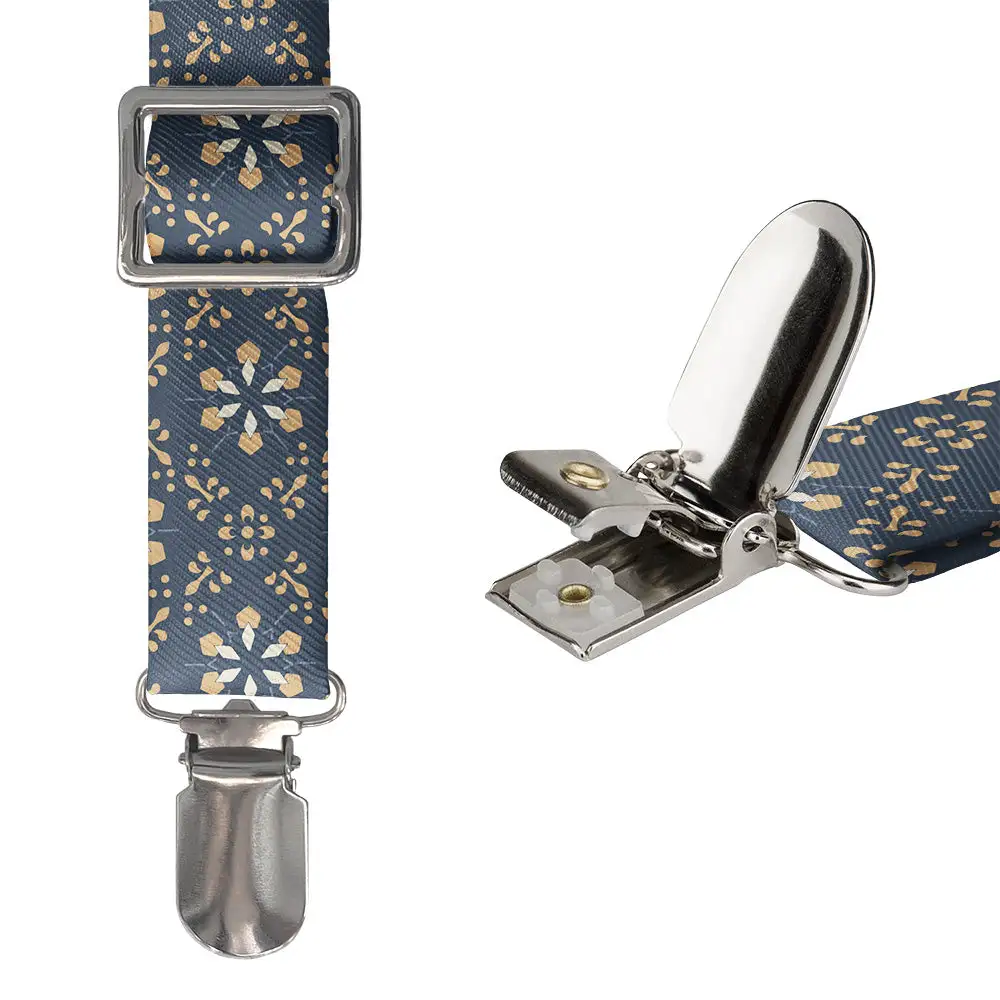 Deco Floral Pattern Suspenders