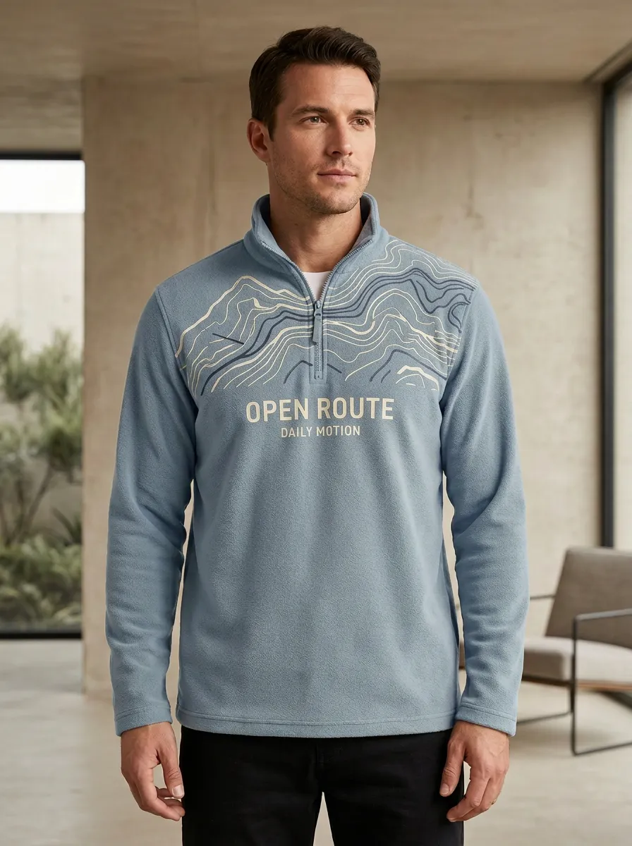 Half-Zip Half-Zip Topographic Men's Half-Zip Sweatshirt