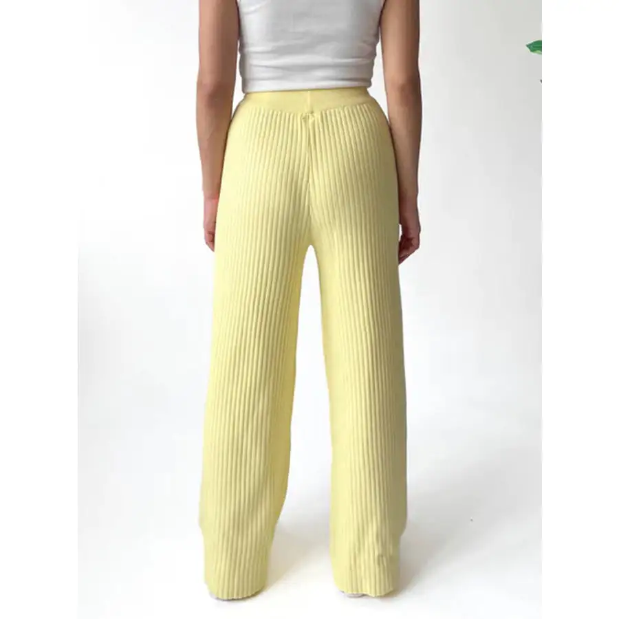 Ribbed Wide Leg Sweater Pants
