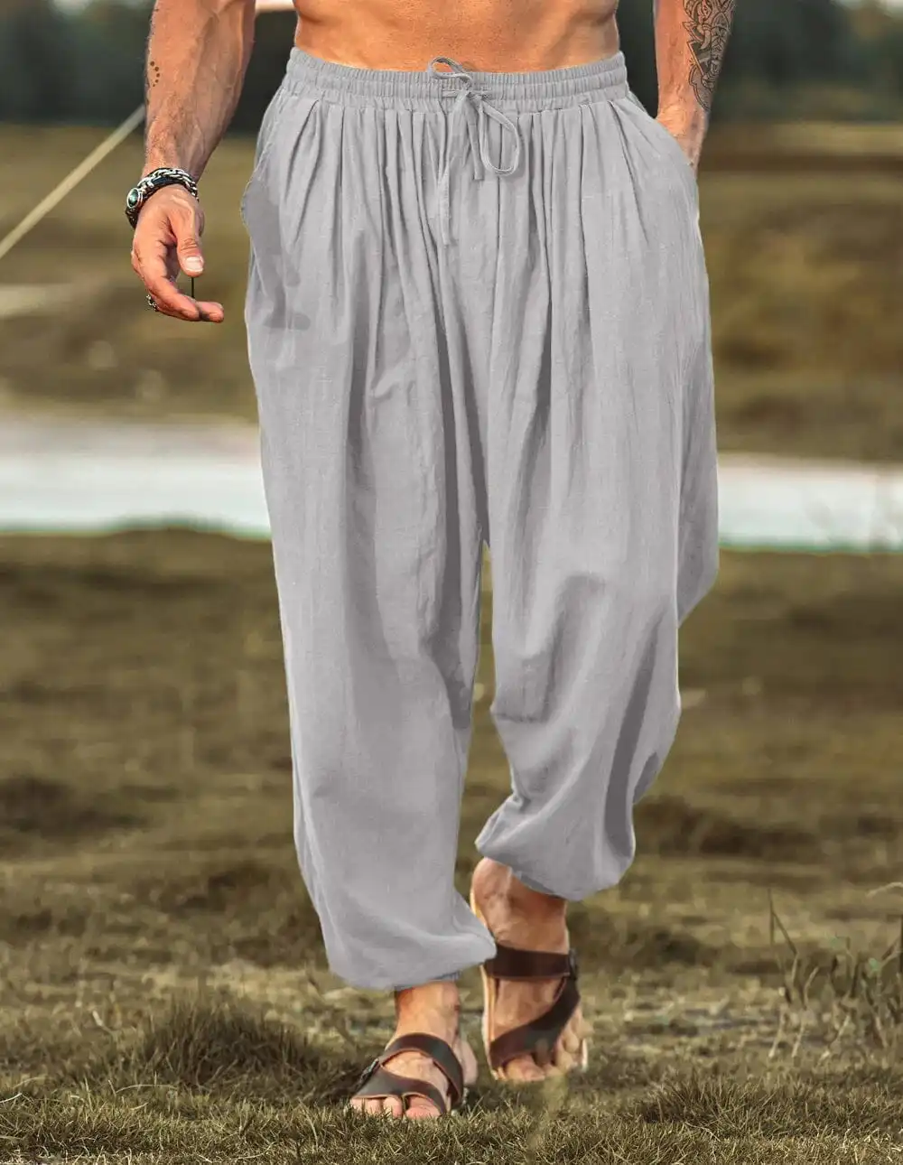 Relaxed Linen Boho Pants