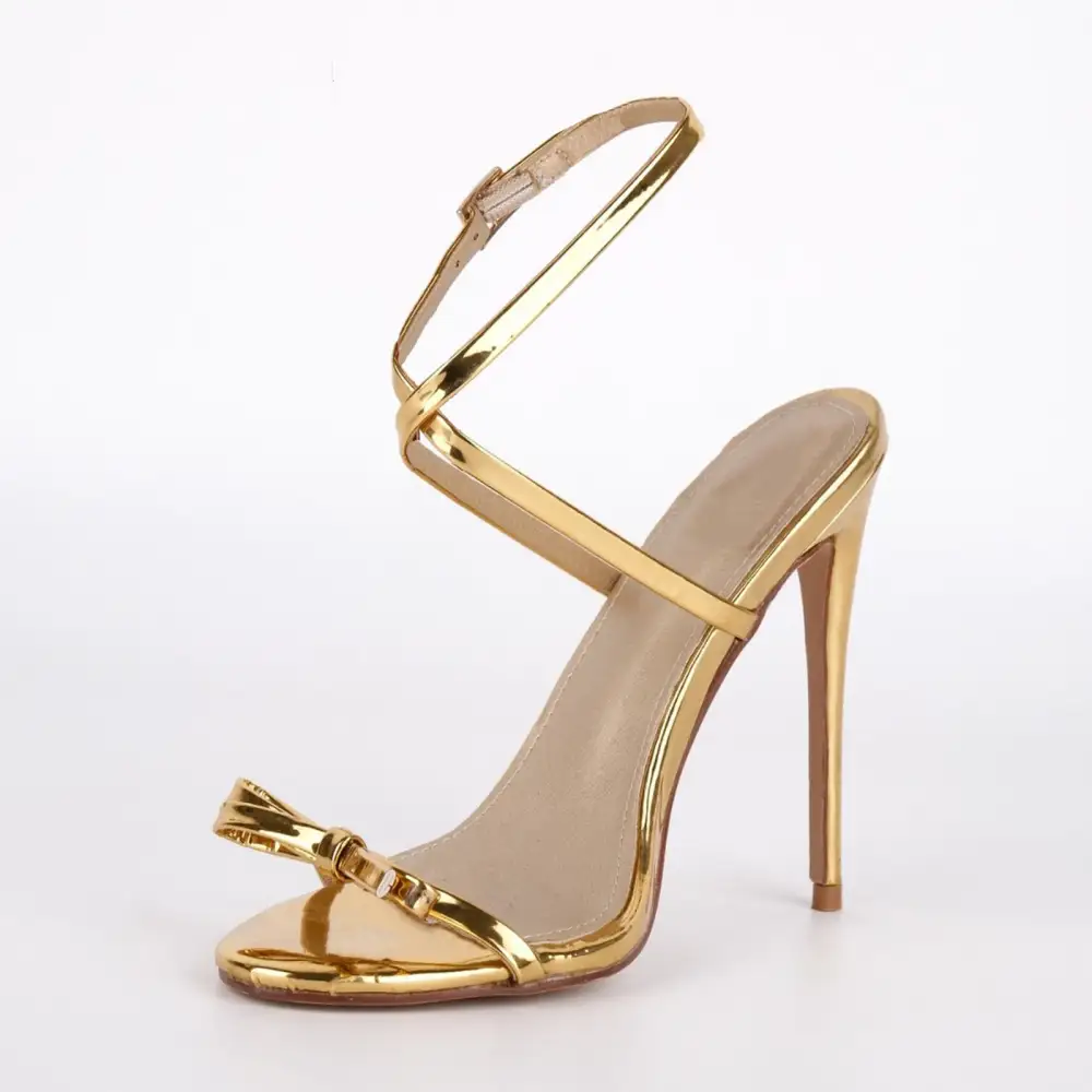 Round Toe Bow Cross Strap Sandals