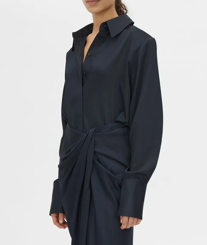 French Navy Soft Collar Shirt