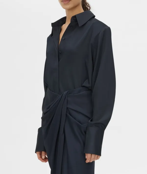 French Navy Soft Collar Shirt
