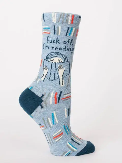 Women's Fuck Off, I'm Reading Crew Socks