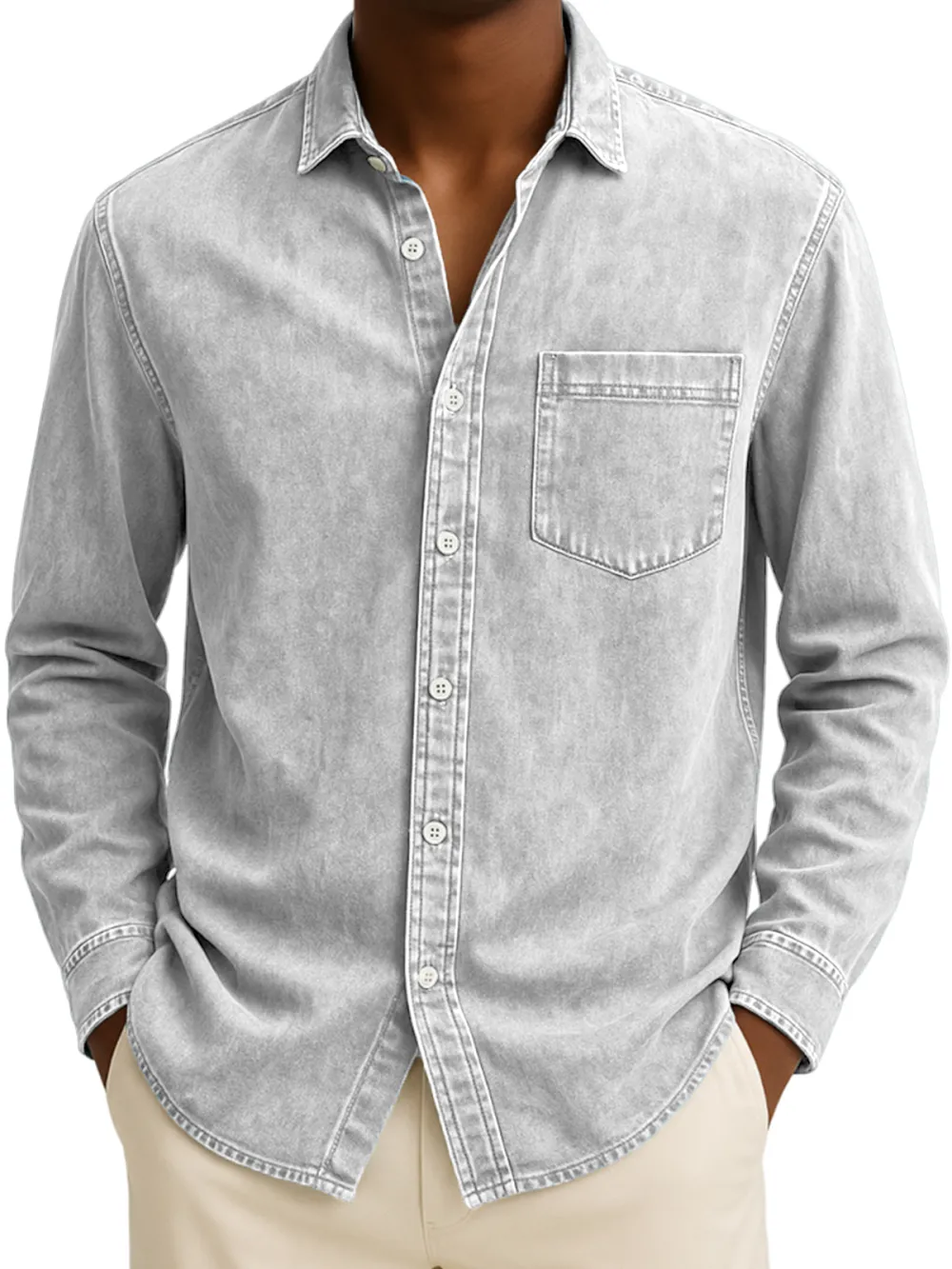 Long Sleeve Pocket Shirt