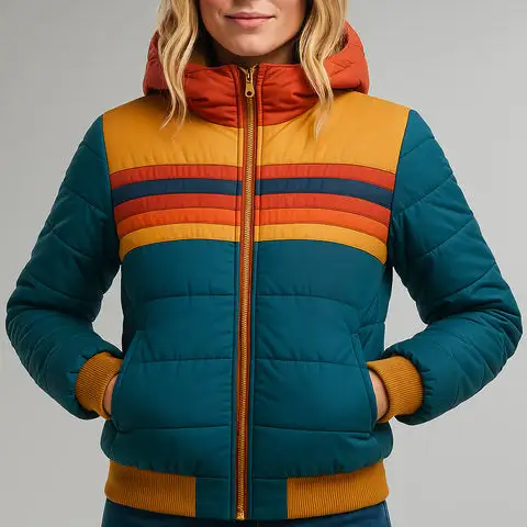 Women's Puffer Jacket With Flattering Silhouette and