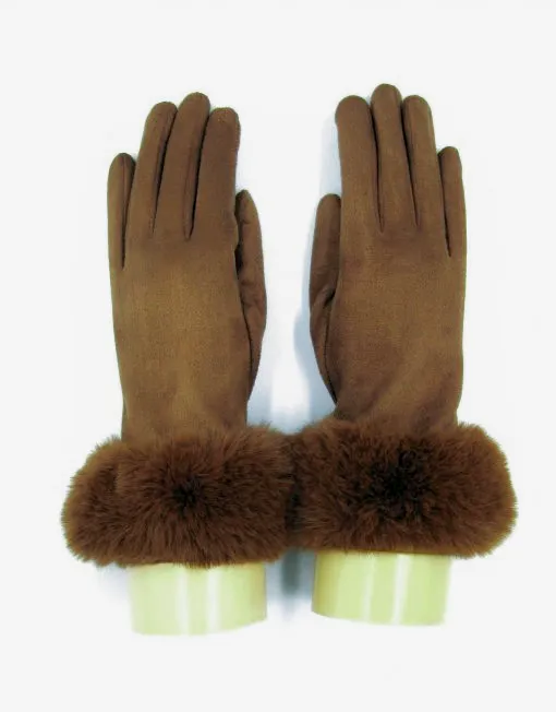 Classic Faux Fur Trim Gloves