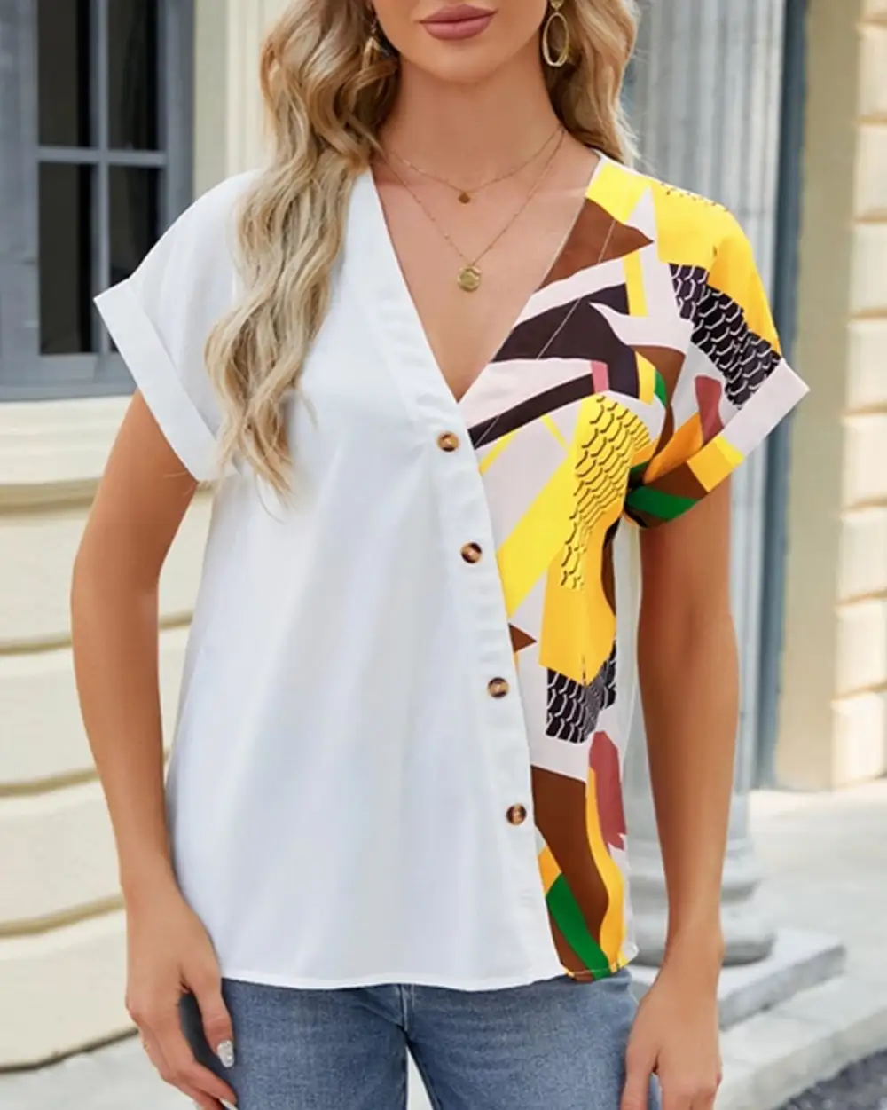 Printed Chiffon Blouse