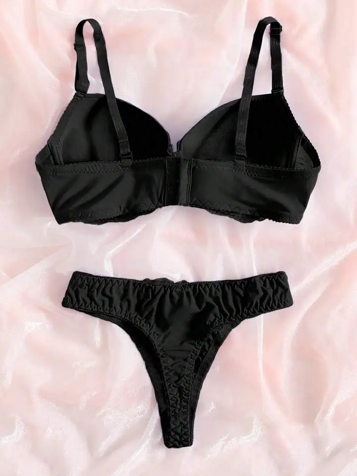 Push-Up Lace Bra And Panty Set