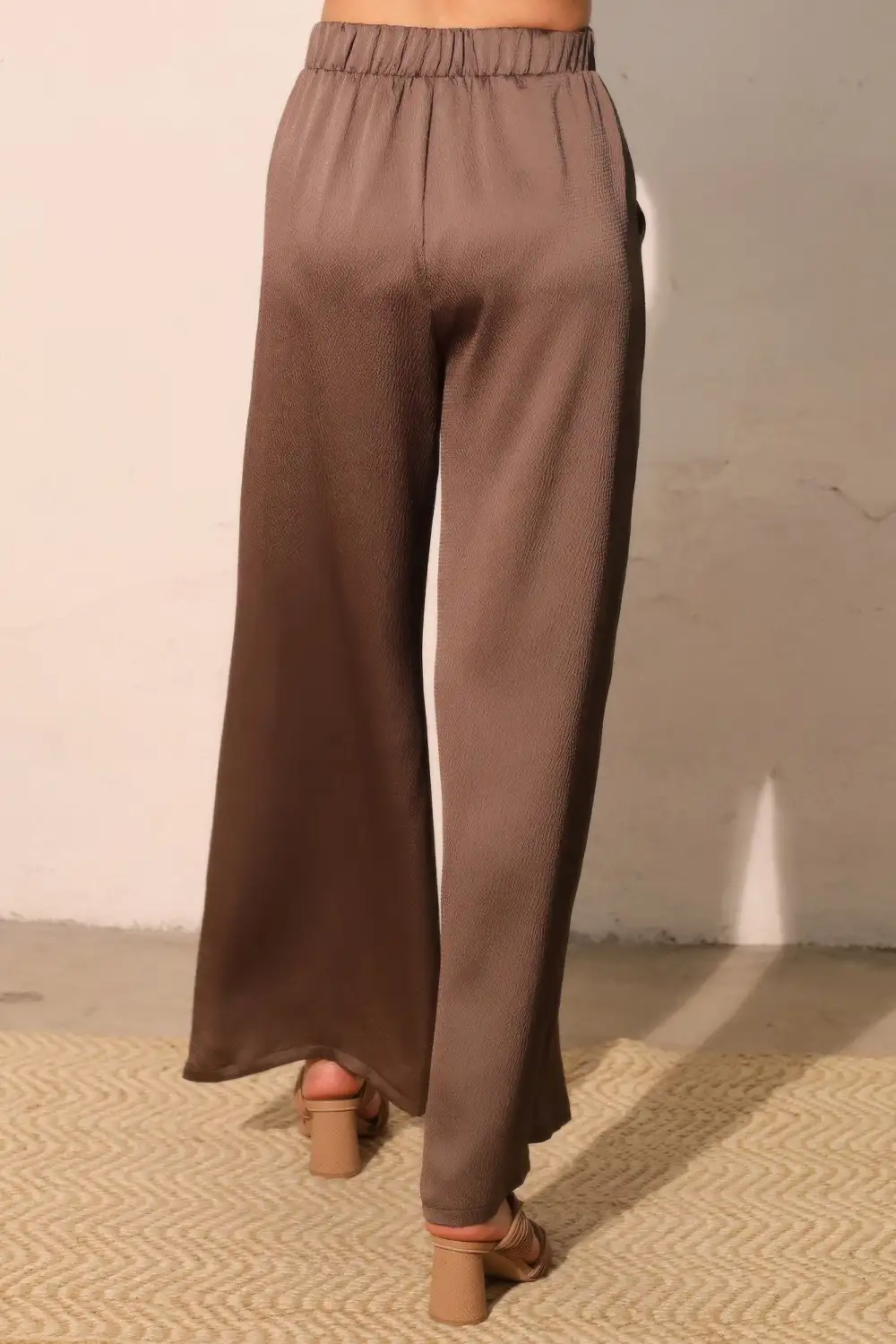 Hammered Satin Pocket Pants