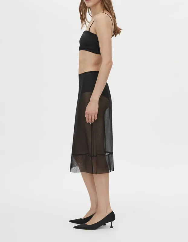 Black Textured Skirt