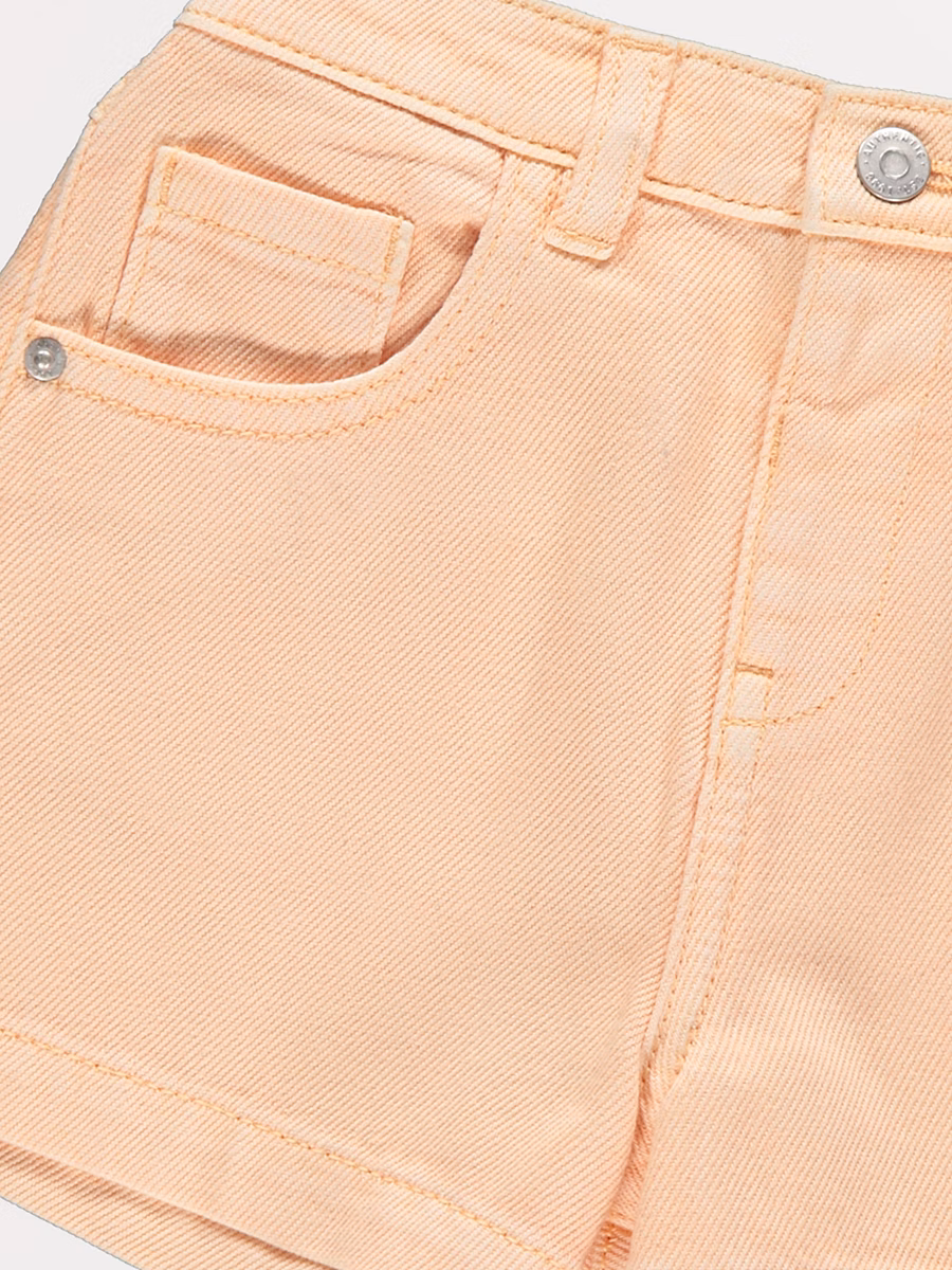 Orange Denim Shorts detail 2