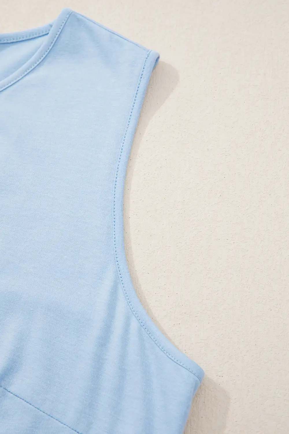 Bow-Tie Peplum Solid  Tank Top