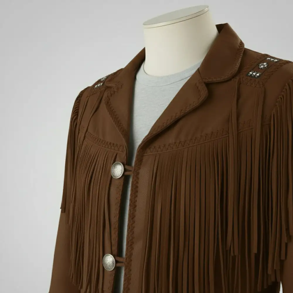 Refined Suede Western Fringe Jacket