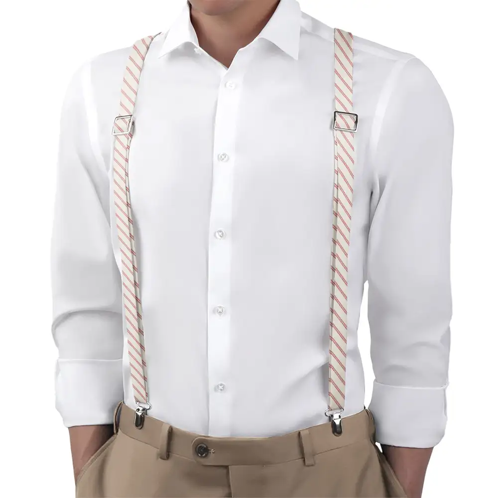 Baseball Stripe Pattern Suspenders