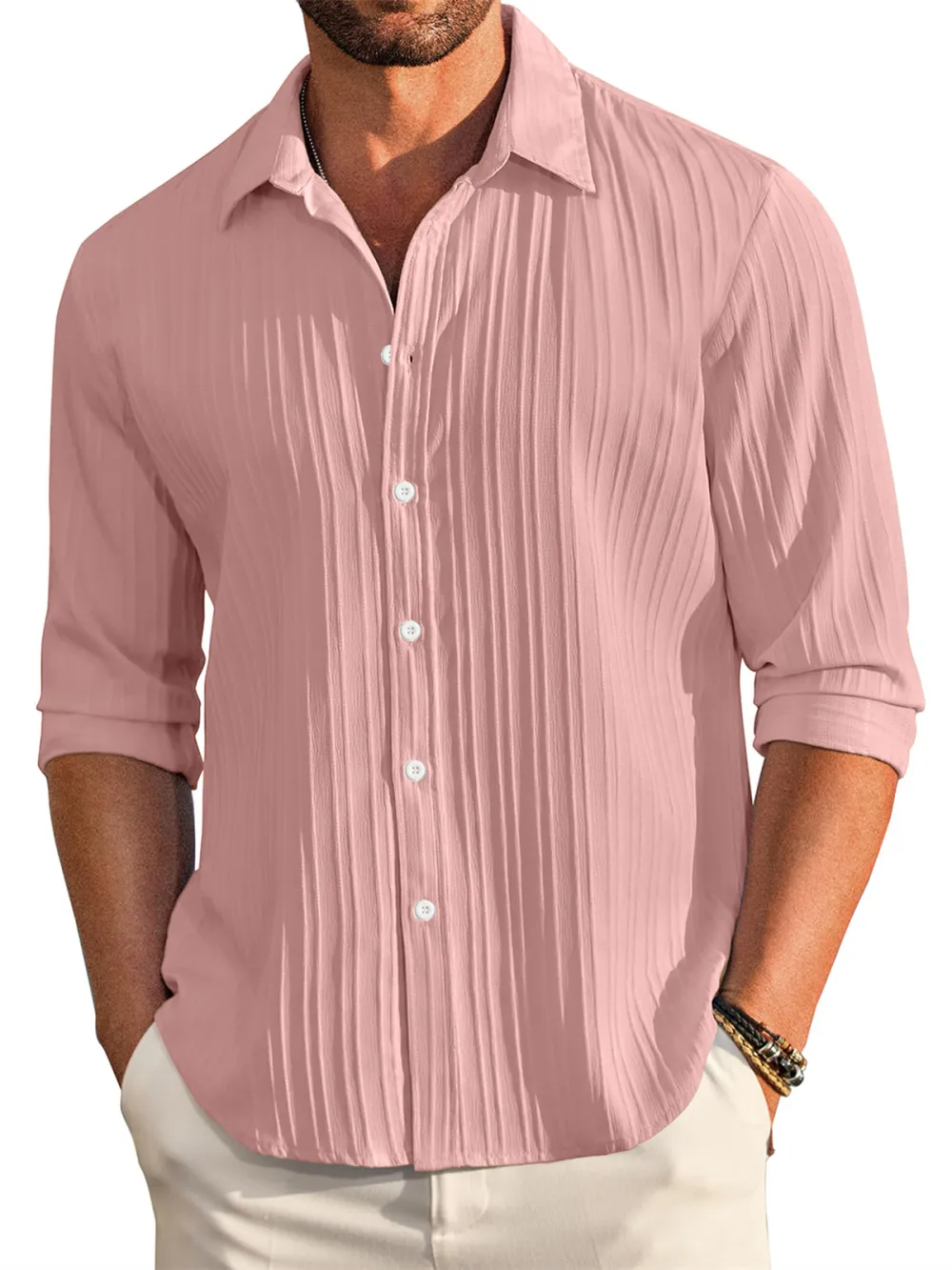 Long Sleeve Button Front Shirt