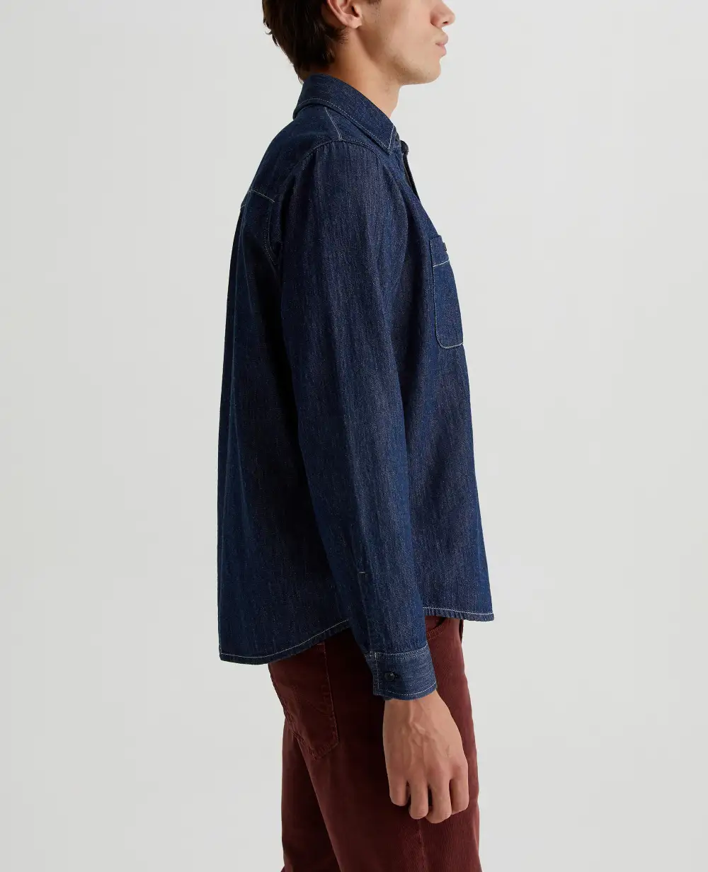 Men's Stretch Utility Denim Shirt