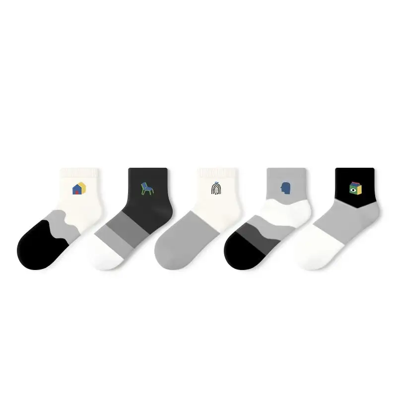Scenic Nature Pattern Cotton Socks
