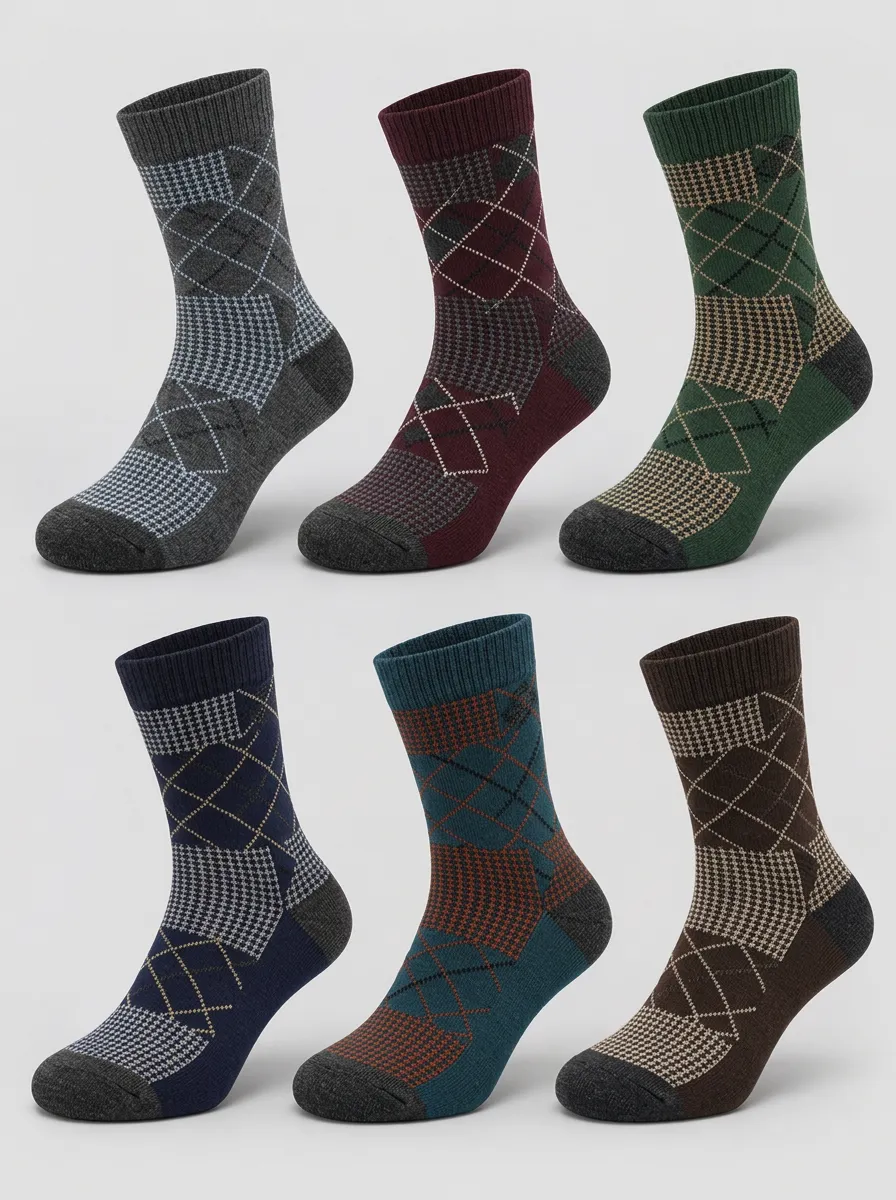 Men's Harbor Argyle Socks 6-Pack