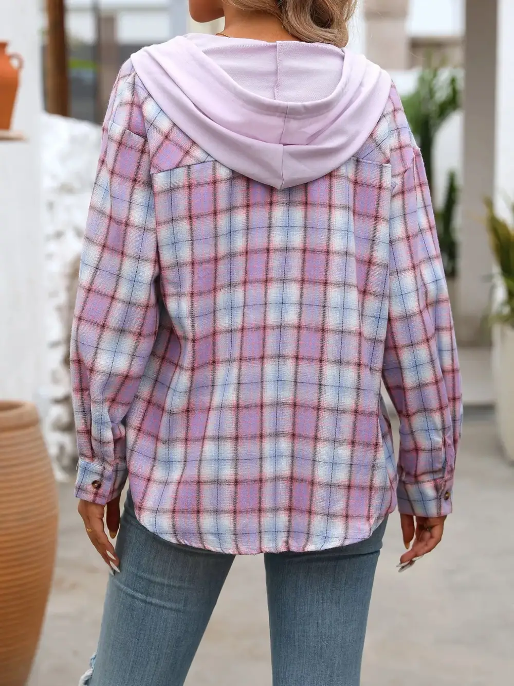 Button-up Plaid Shirt