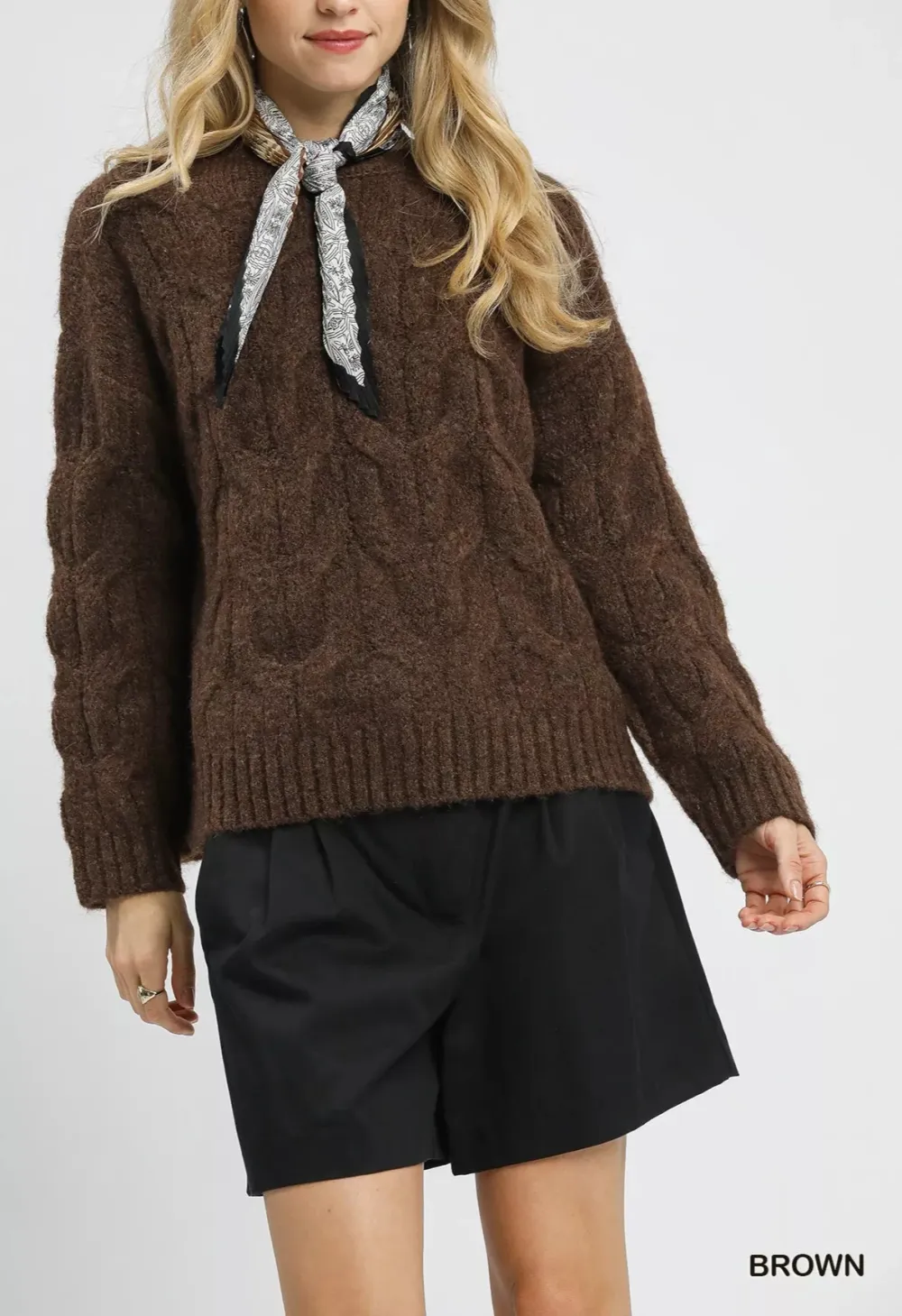Modern Cable Knit Everyday Sweater