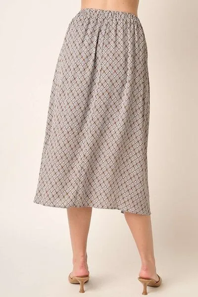 Printed Midi Skirt