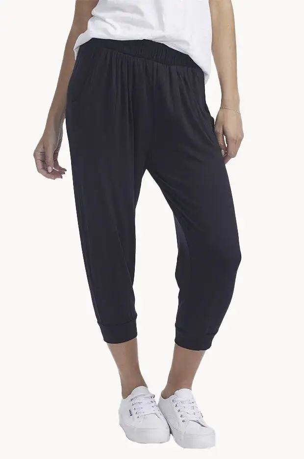 Stretch Jersey Cropped Pants