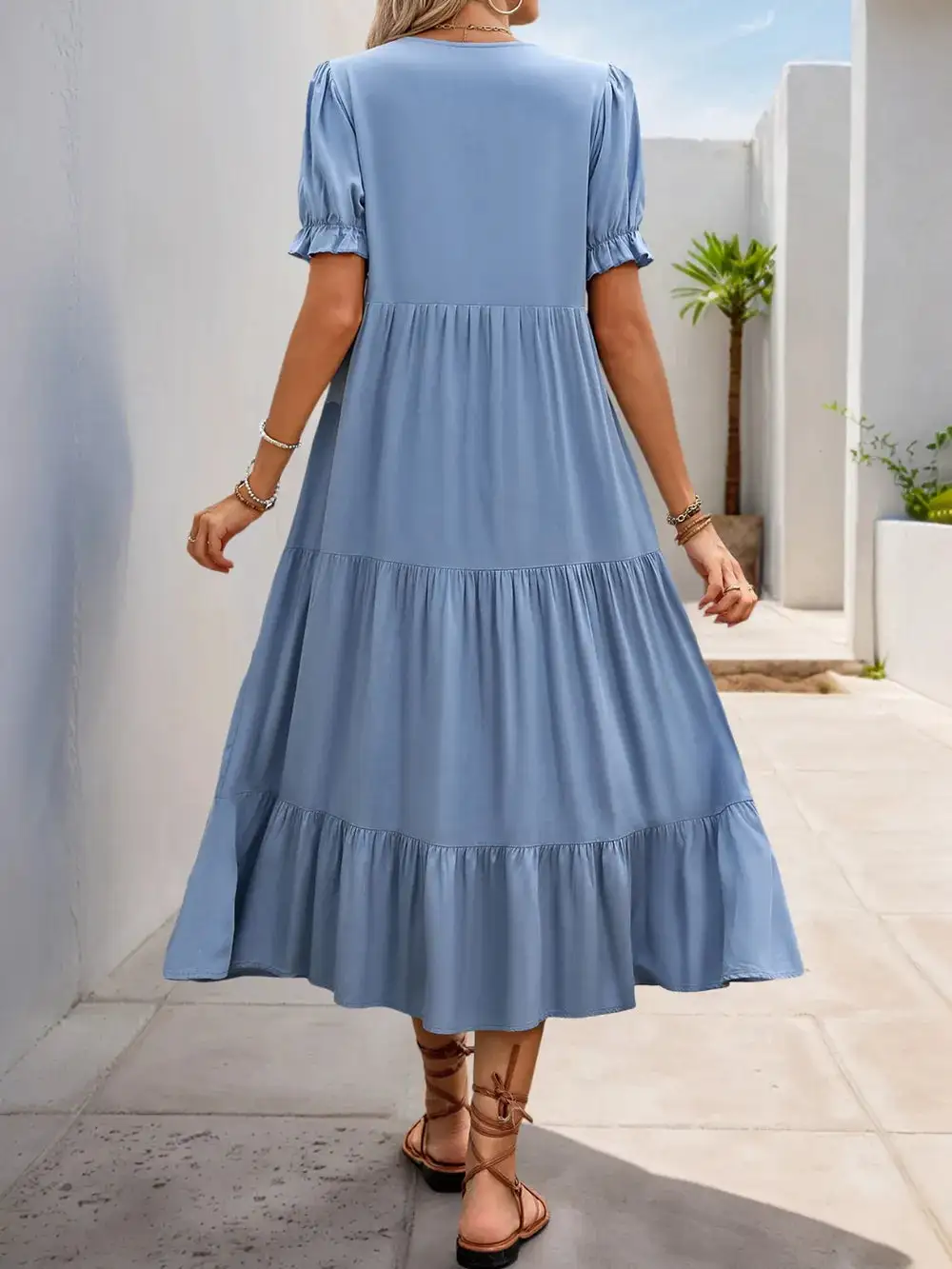 Tie Detail Midi Dress