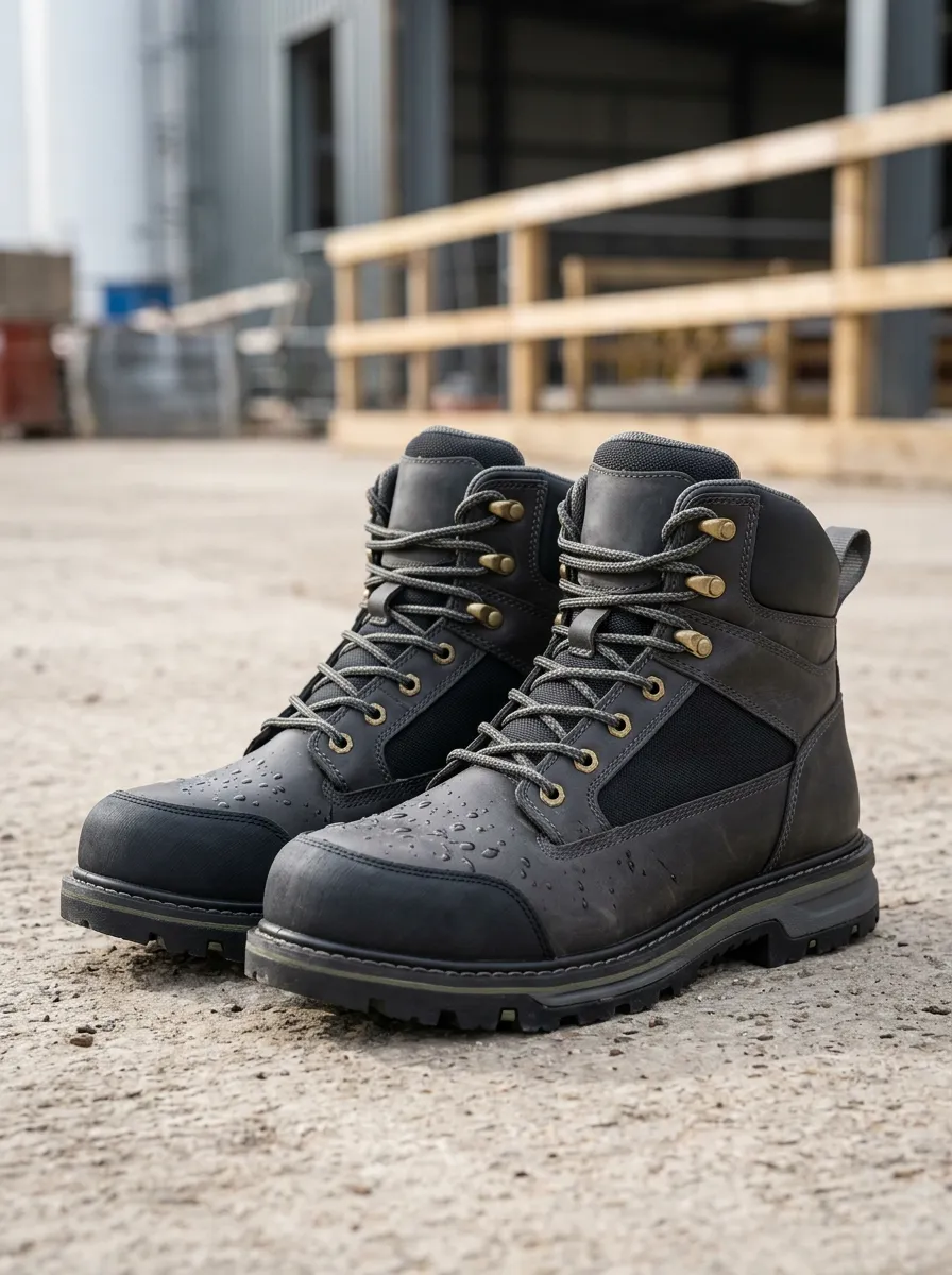Men's Rugged Waterproof Tactical Outdoor Graphic Detail Work Boots