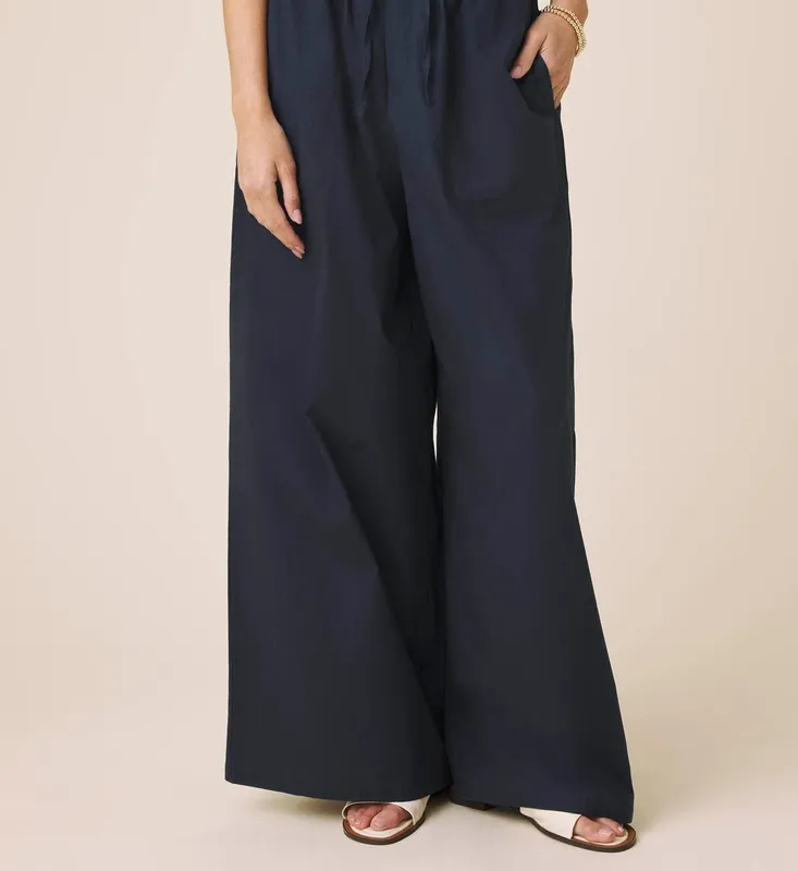Casual Simple Poplin Pants