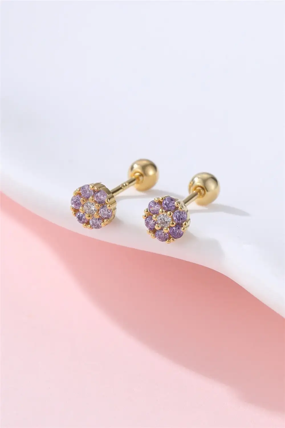 Colorful Crystal Flower Stud arrings