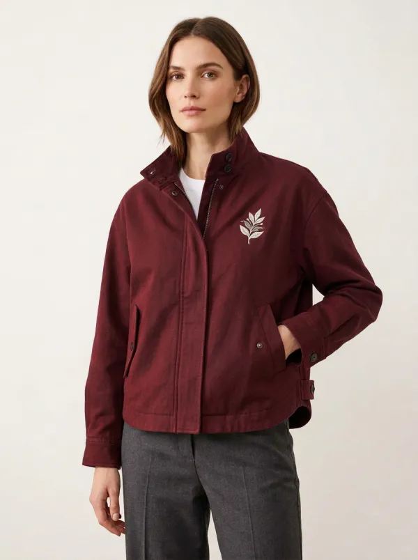 Women's Willow Botanical Leaf Printed Jacket