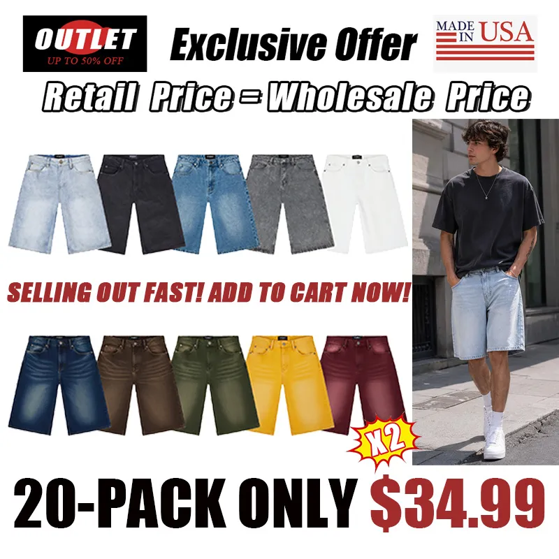 Victory Peak Loose Denim Shorts