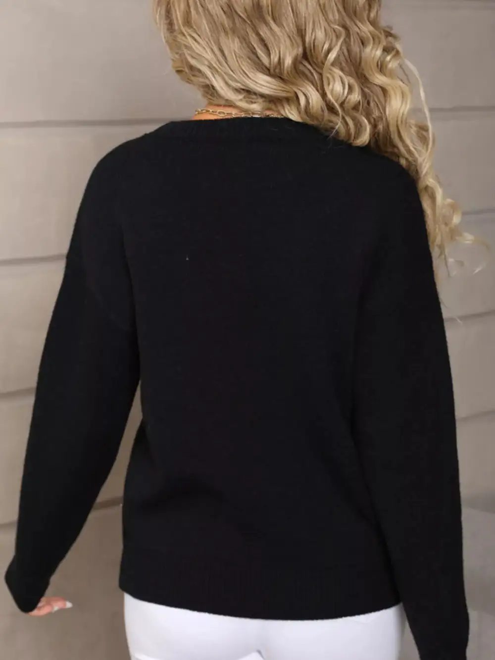 Valentine's Day Heart Pattern Long Sleeve Sweater