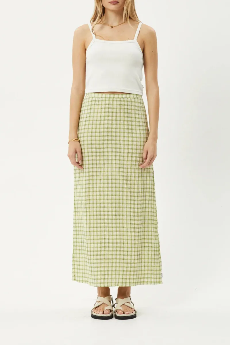 Classic Versatile Yellow Plaid Skirt