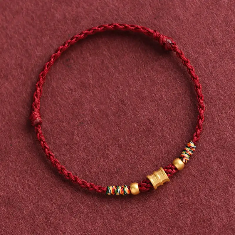 Small Bucket Shape Design Handmade Braided Rope Bracelet Anklet