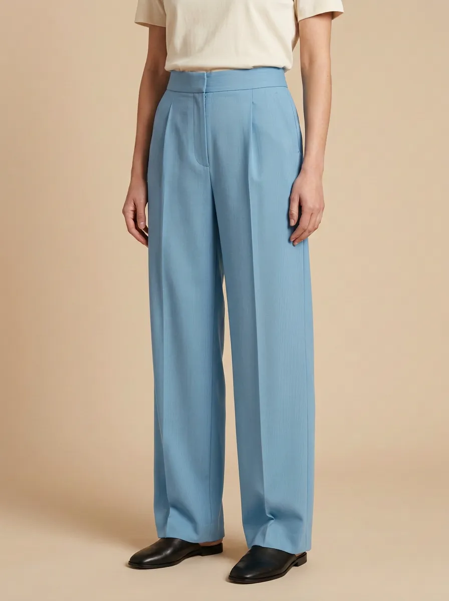 Daily Pleated High Rise Wide Leg Trousers