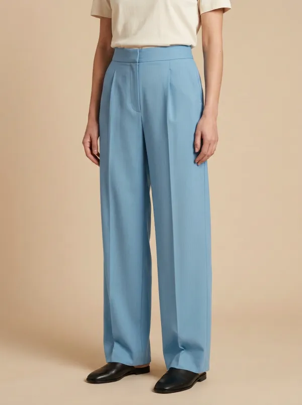 Daily Pleated High Rise Wide Leg Trousers