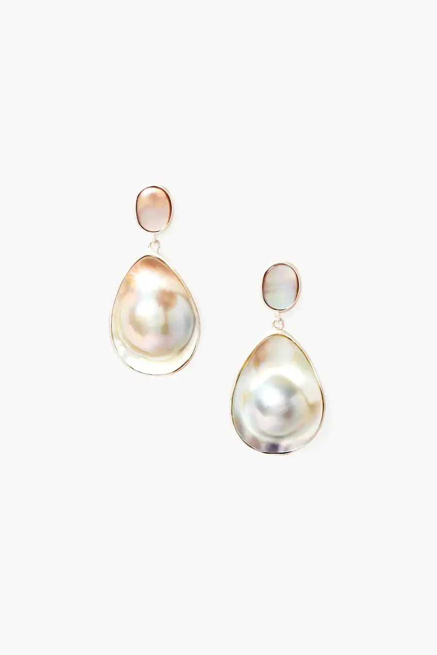 Polished Pearl Drop Earrings