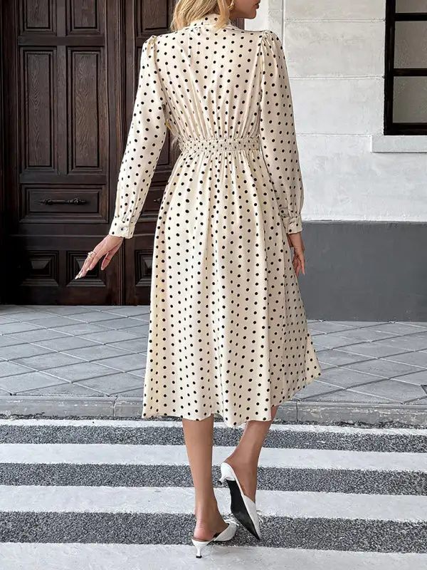 Polka Dot Long Sleeve Skirt